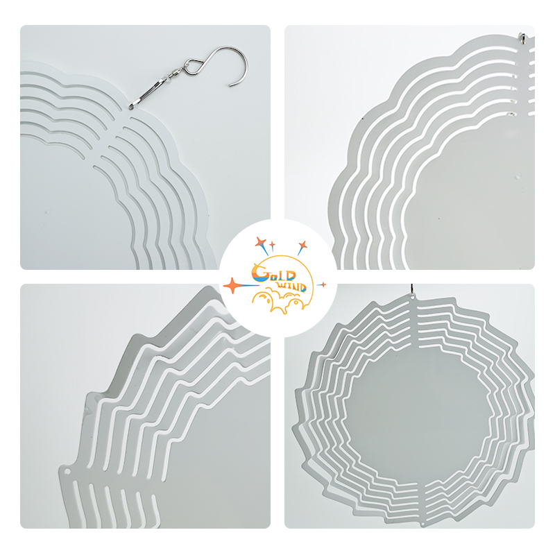 RTS US Warehouse 8"/10" Case of 20pack Sublimation Wind Spinner with Round and Flower Shape