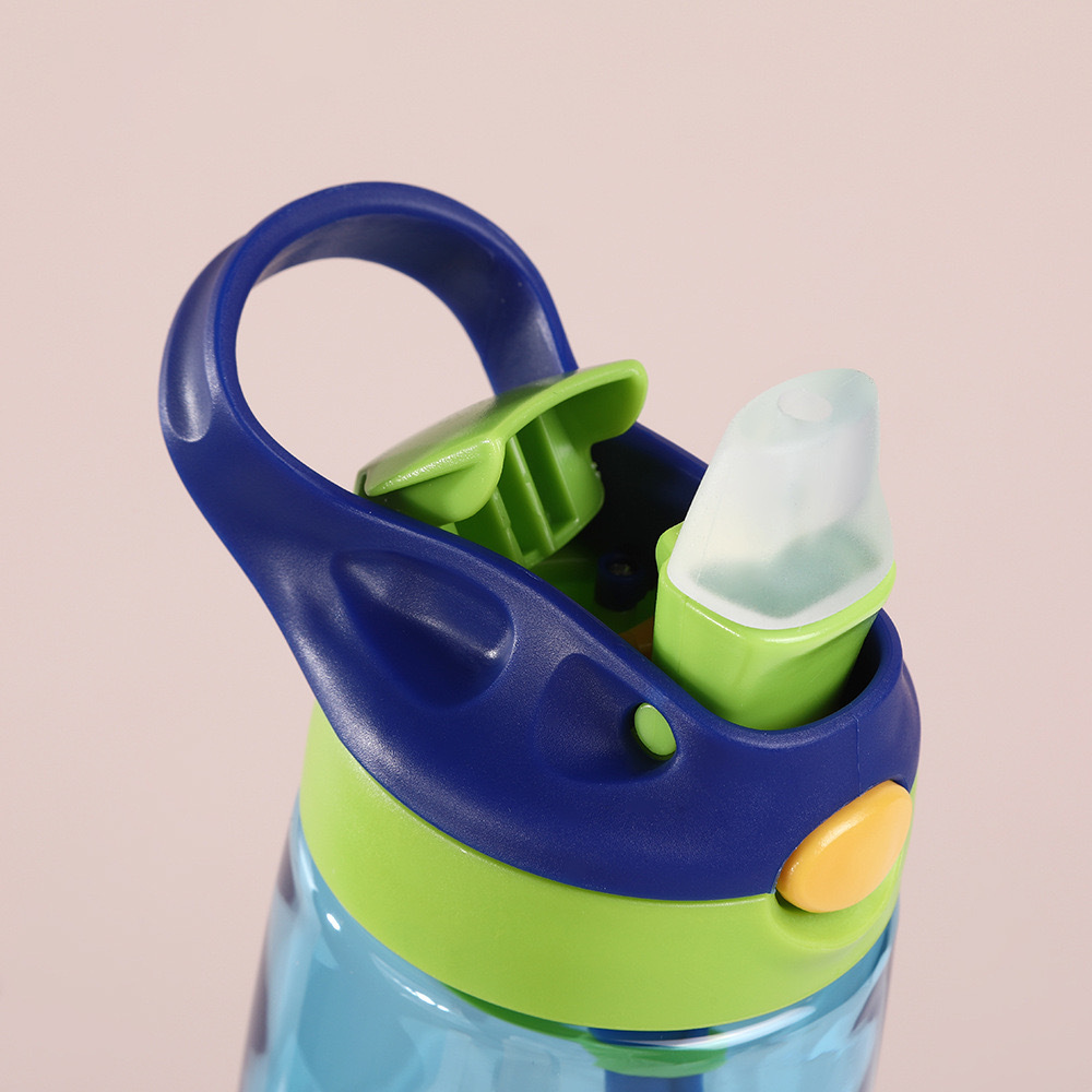 RTS US - Case of 60pack 16oz Plastic Pop Up Kids Water bottle Tumblers with Color Straws