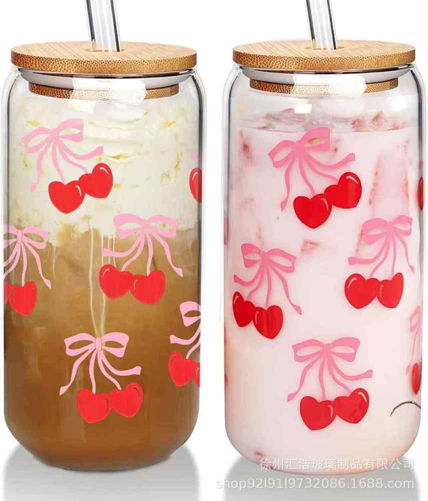 RTS CN - Case of 50pcs 16oz ClearGlass Can With Clear Plastic Straw