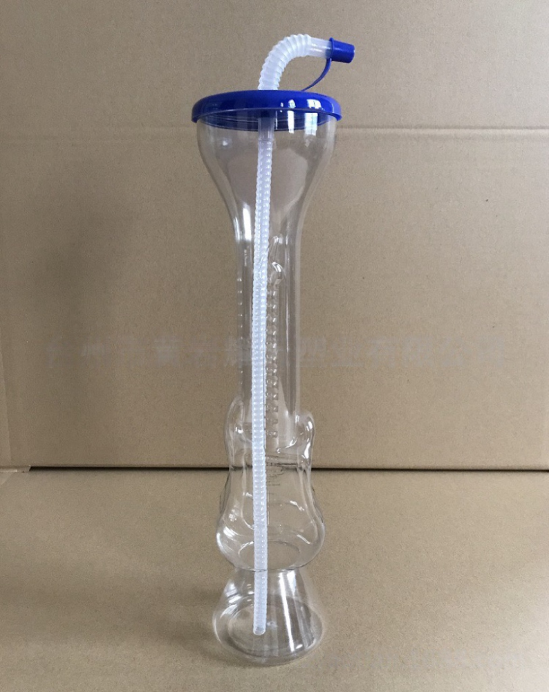 750ml 17oz Guitar Shaped Plastic Tumblers with Plastic Straw