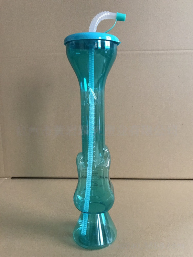 750ml 17oz Guitar Shaped Plastic Tumblers with Plastic Straw