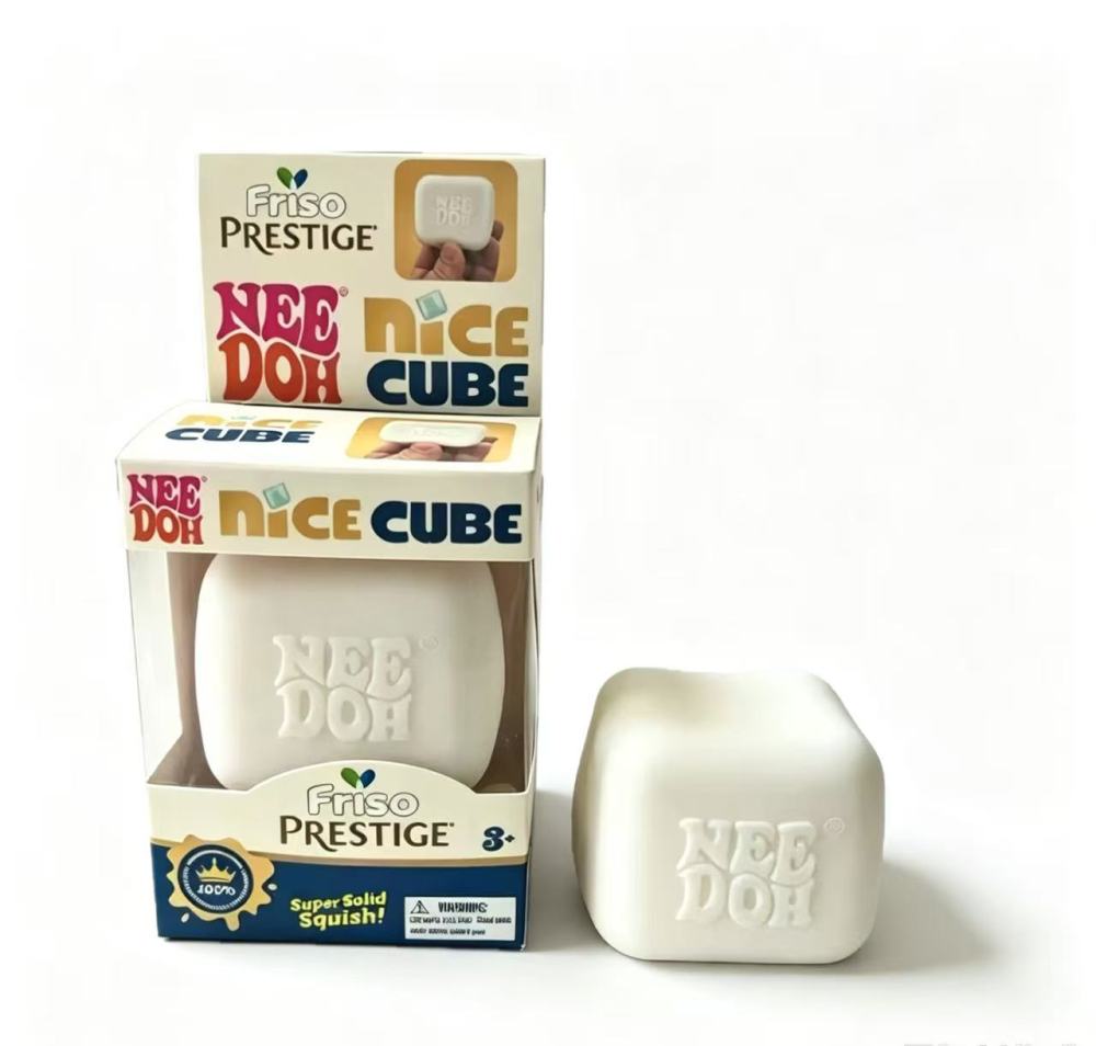 2.17inches Needoh Different Kinds of Square Cubes Squishy Squeeze Toys Soft Slow Rising Stress Relief Cube with Color Boxes