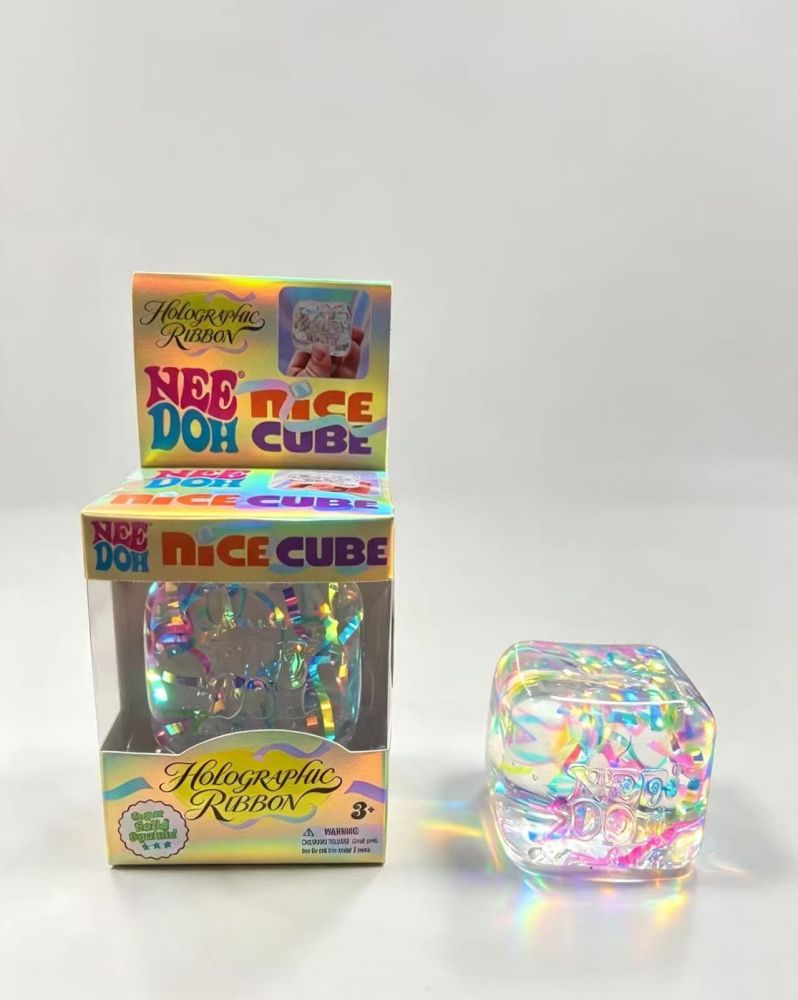 2.17inches Needoh Different Kinds of Square Cubes Squishy Squeeze Toys Soft Slow Rising Stress Relief Cube with Color Boxes