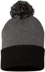 Acrylic Knit Beanie Hat with POM POM