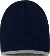 Knit Beanie with Stripe
