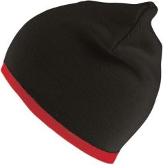 Knit Beanie with Stripe