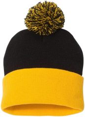 Acrylic Knit Beanie Hat with POM POM