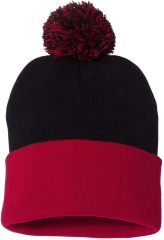 Acrylic Knit Beanie Hat with POM POM