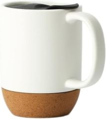 Ceramic Cork Bottom Mug with Lid