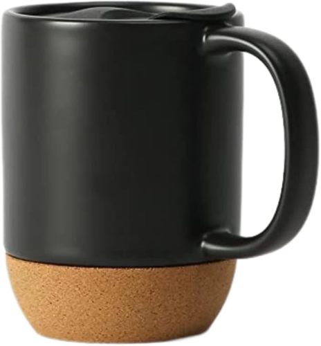 Ceramic Cork Bottom Mug with Lid
