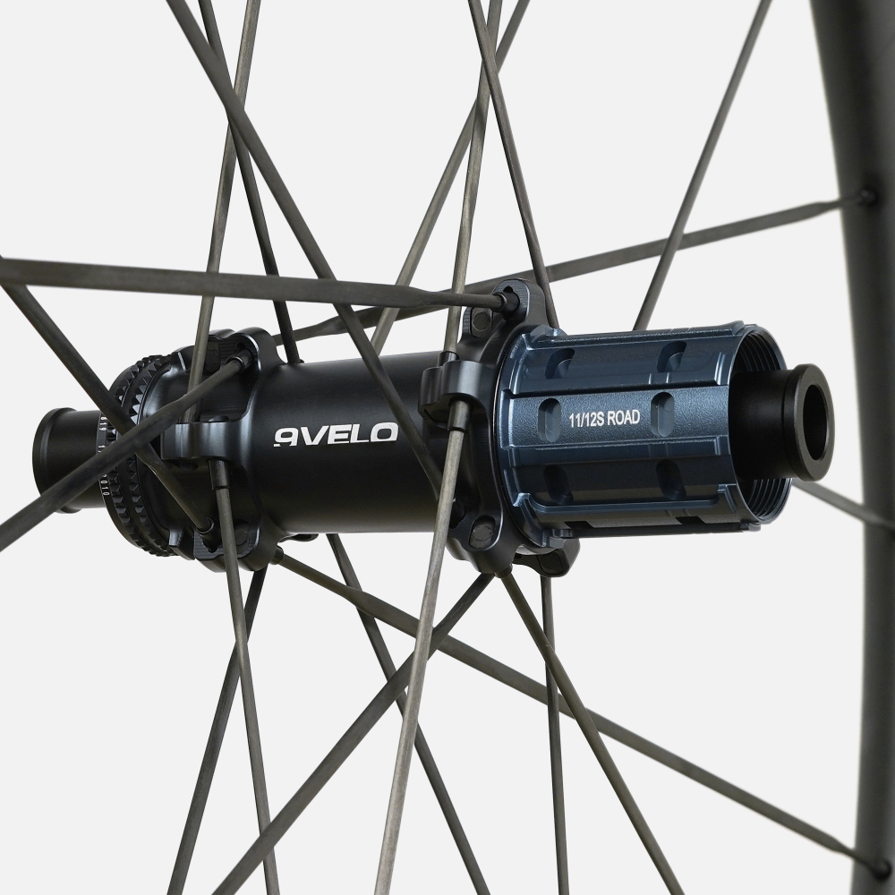[Pre-order] 9Velo 2026 Ultralight Road Disc Carbon Spoke EXTREME C52 Wheelset 20H/20H (23.6 mm inner wide, sub1000 grams)