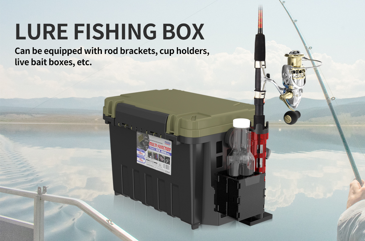  Fishing Tackle Box, Portable Tackle Organizer, Fishing Lure  Tackle Box with Cup Holder and Rod Case, Fishing Accessories Storage, Fish  Lure Box, Large Tackle Box Organizer for Freshwater and Saltwater 