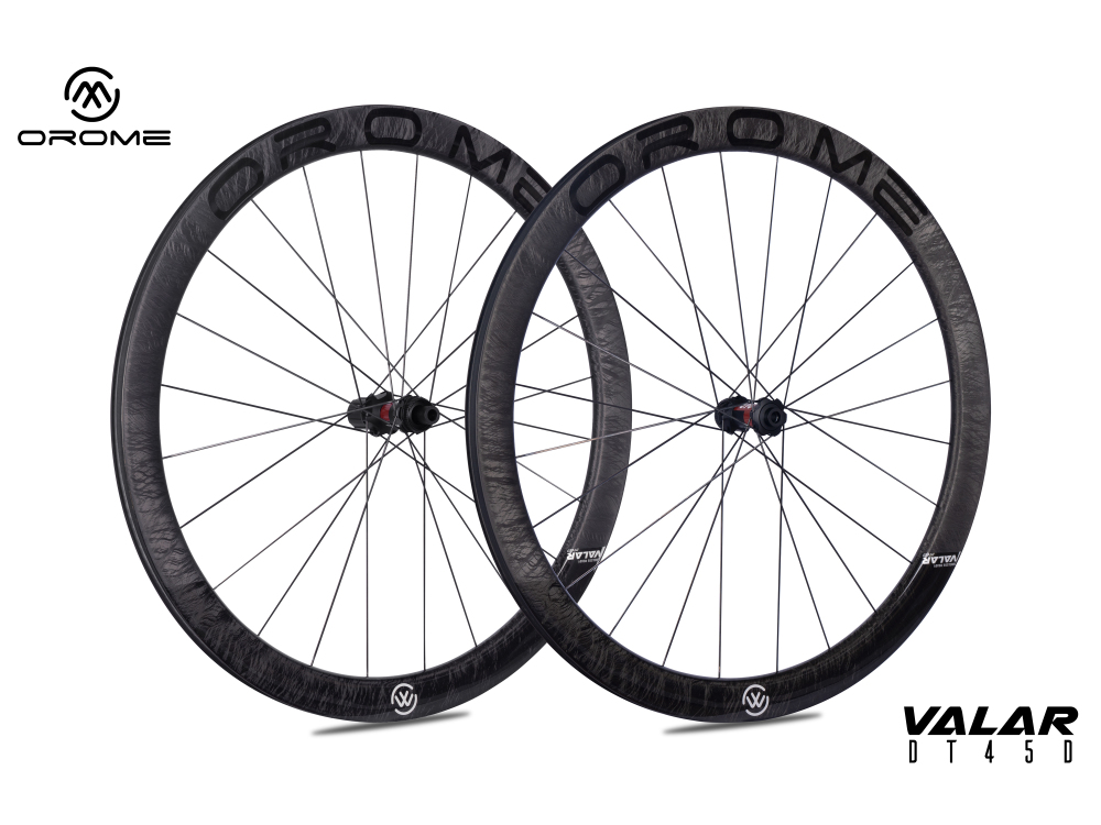 OROME VALAR DT45D Carbon Road Disc Brake  Wheelsets, Disc Brake Carbon Wheels. Superlight Carbon Disc Brake Wheelsets