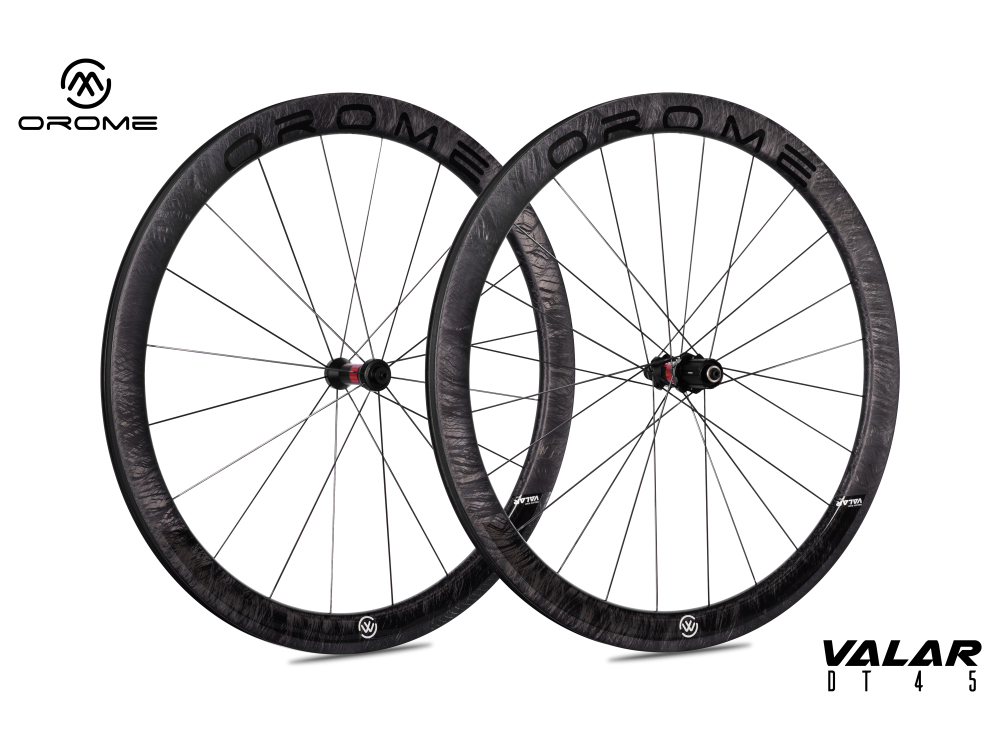 OROME VALAR DT45 Carbon Road Rim Brake  Wheelsets, Rim Brake Carbon Wheels. Superlight Carbon Rim Brake Wheelsets