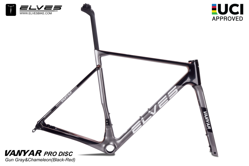 UCI Approved, ELVES Vanyar Pro Disc Road Framesets, Superlight  Full Carbon Disc Road Frame