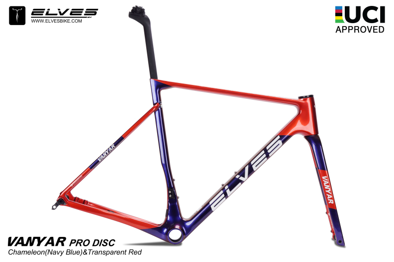 UCI Approved, ELVES Vanyar Pro Disc Road Framesets, Superlight  Full Carbon Disc Road Frame