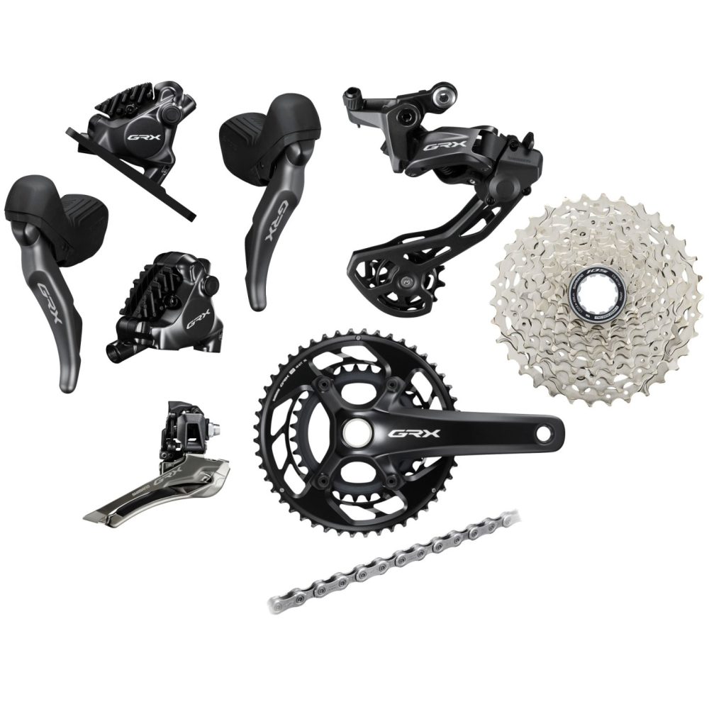 Shimano GRX RX820 Gravel Mechanical Groupset - 2x12(without rotors and BB) (Please note: Sold exclusively with Elves frames; not sold separately)