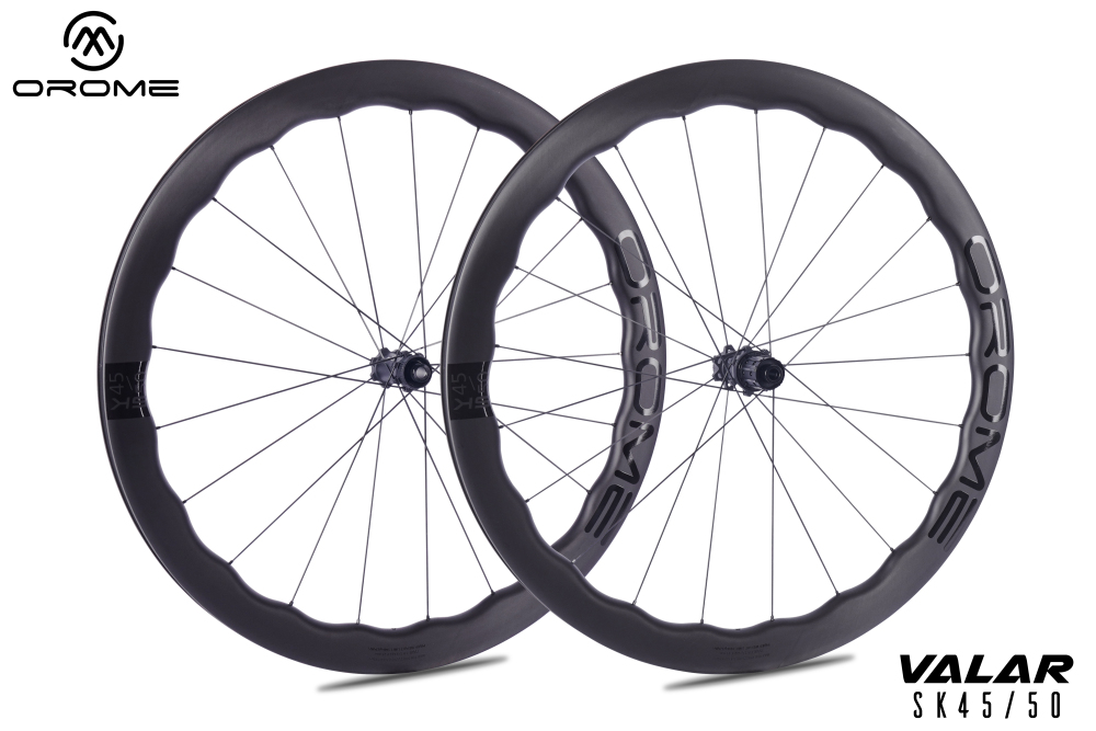 SK45/50D Lightweight Carbon Wavy Road Bike Disc Wheelsests