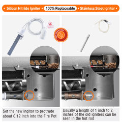 Heatfounder Silicon Nitride Hot Rod Igniter Grill Igniter Replacement For Pitboss, Traeger & Camp Chef 100% Replacement Igniter Of Metal Igniters Durable Hot Rod Ignitor Replacement For Pellet Grills
