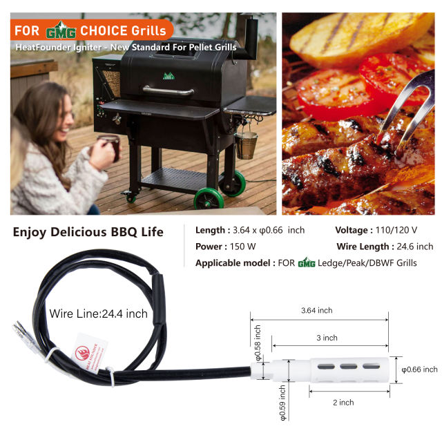 Grill Chef Bbq Replacement Parts Traeger Pellets HEATFOUNDER 90S