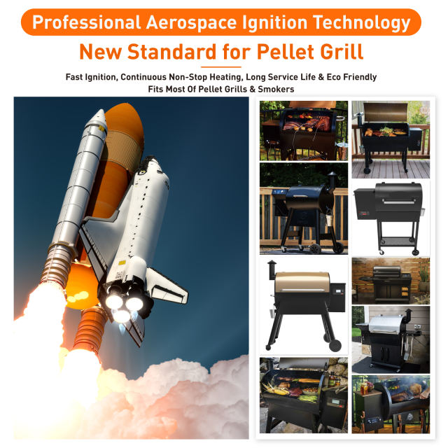 90S Ingition Time Green Mountain Igniter Replacement 12V 60W Silicon Nitride Hot Rod Igniter for