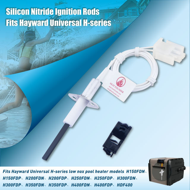 Pool Heater Replacement Kit Silicon Nitride Ignition Rod, Replacement Igniter for Pool Heater Compatible with Hayward H-Series Model H150FDN H150FDP H200FDN