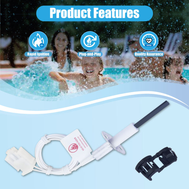 Pool Heater Replacement Kit Silicon Nitride Ignition Rod, Replacement Igniter for Pool Heater Compatible with Hayward H-Series Model H150FDN H150FDP H200FDN
