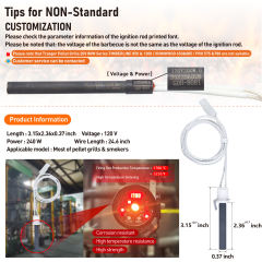 90S Ignition Time Pit Boss Official Recommended Silicon Nitride Hot Rod Igniter Pellet Grill Igniter Rod For Pitboss Traeger Camp Chef 100% Pit Boss Igniter Replacement HEATFOUNDER Hot Rod Igniter