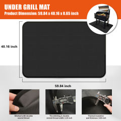 4x6 Feet Extra Large Fireproof Welding Blanket & Pad, 5mm Thickened Resistant Carbon Felt Cloth, Flame Retardant Fabric, Heat Shield for Soldering, Firepit, Grill Cover, Smoker, Black