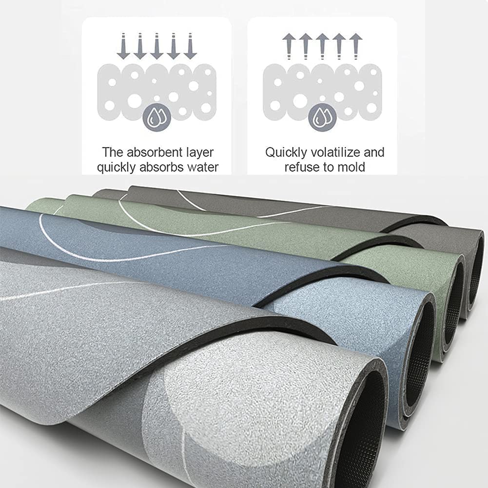 Matorino -Bath Mat Rug, Super Absorbent Floor Mats, Quick-Drying Bathroom Carpets, Super Absorbent Living Room Large Carpet, Rubber Non-Slip Bottom, Easy to Clean, Simple Bathroom Kitchen Doormat