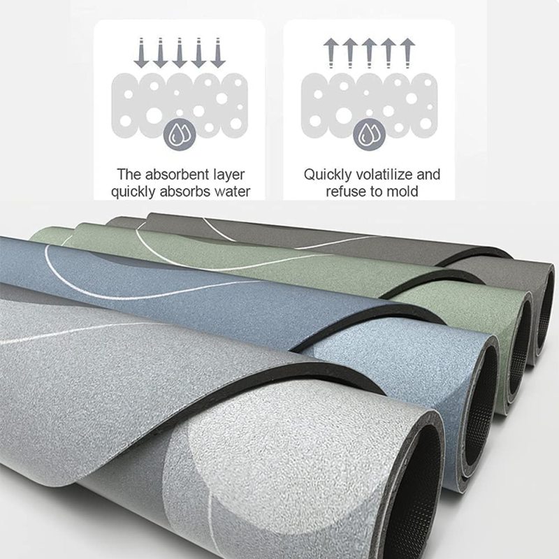 Matorino -Bath Mat Rug, Super Absorbent Floor Mats, Quick-Drying Bathroom Carpets, Super Absorbent Living Room Large Carpet, Rubber Non-Slip Bottom, Easy to Clean, Simple Bathroom Kitchen Doormat