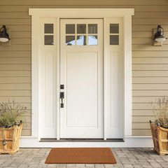 Matorino - Natural Coco Coir Plain Door Mat with Heavy Duty Backing, Thick Durable Doormat for Indoor Outdoor Entrance, Traps Dirt and Moisture from Muddy Shoes, Easy to Clean, Spring Front Porch Entry Mats, Solid Home Décor