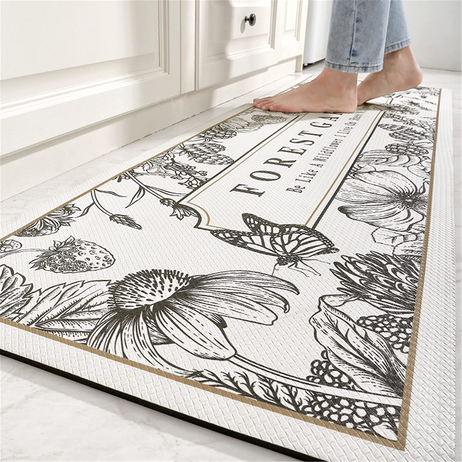 Matorino - Set of 2 Anti Fatigue Kitchen mats,Non Slip Memory Foam Cushioned Rugs,Waterproof Floor Mat for Kitchen,Floor, Home,Laundry Room,17"x29"+17"x59"