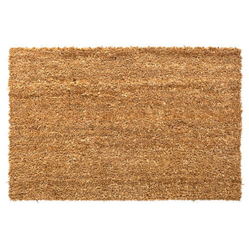 Matorino - Natural Coco Coir Plain Door Mat with Heavy Duty Backing, Thick Durable Doormat for Indoor Outdoor Entrance, Traps Dirt and Moisture from Muddy Shoes, Easy to Clean, Spring Front Porch Entry Mats, Solid Home Décor