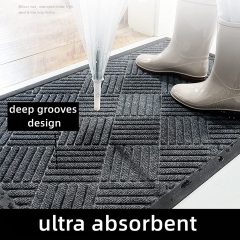 Matorino- All-Season Weather Max Doormat, Durable Natural Rubber, Stain and Fade Resistant, Low Profile, Indoor Outdoor Door Mats, Easy Clean Patio Entrance Mat