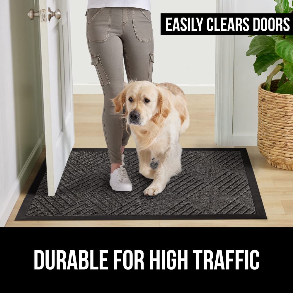 Matorino- All-Season Weather Max Doormat, Durable Natural Rubber, Stain and Fade Resistant, Low Profile, Indoor Outdoor Door Mats, Easy Clean Patio Entrance Mat