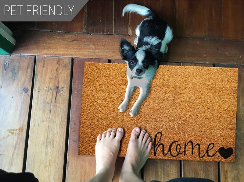 Matorino - Natural Coco Coir Plain Door Mat with Heavy Duty Backing, Thick Durable Doormat for Indoor Outdoor Entrance, Traps Dirt and Moisture from Muddy Shoes, Easy to Clean, Spring Front Porch Entry Mats, Solid Home Décor