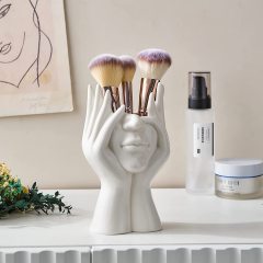 Matorino -Ceramic Face Vases, White Flower Vases for Decor, Modern Decorative Vase Centerpiece for Table Shelf Living Room Office Bedroom.