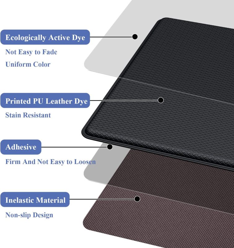 Matorino -Soft Cushioned Anti Fatigue Kitchen Mats, 2/5Inch Thick Waterproof Non Slip Memory Foam Standing Rug.