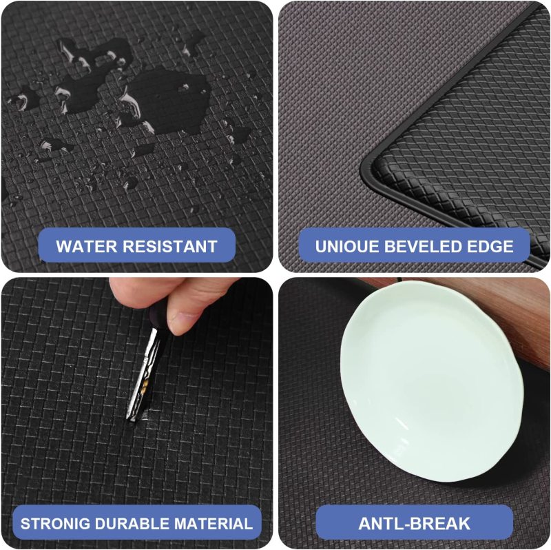 Matorino -Soft Cushioned Anti Fatigue Kitchen Mats, 2/5Inch Thick Waterproof Non Slip Memory Foam Standing Rug.