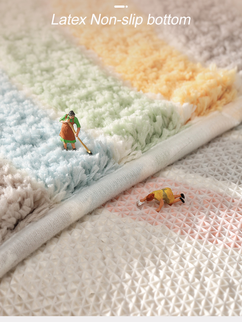 Matorino -Flocking Bath Mat, Bathroom Rug Water Absorbent Non-Slip Soft Microfiber Carpet Mat for Tub Sink Shower and Bath Room Cute Cartoon Doormat.