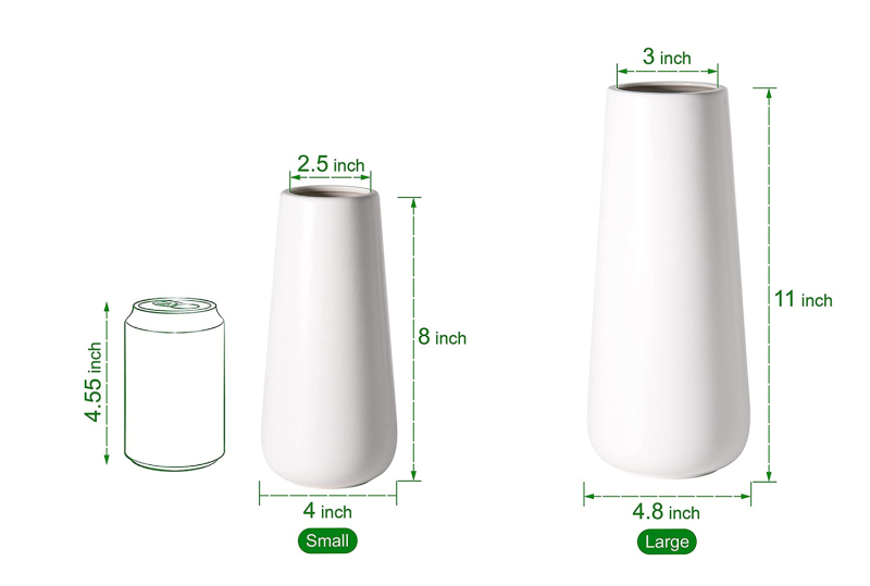 Matorino -Ceramic Flower Vase, Minimalist Design for Home Décor, Fireplace, Bedroom, Kitchen, Living Room, Centerpieces, Office Desk.