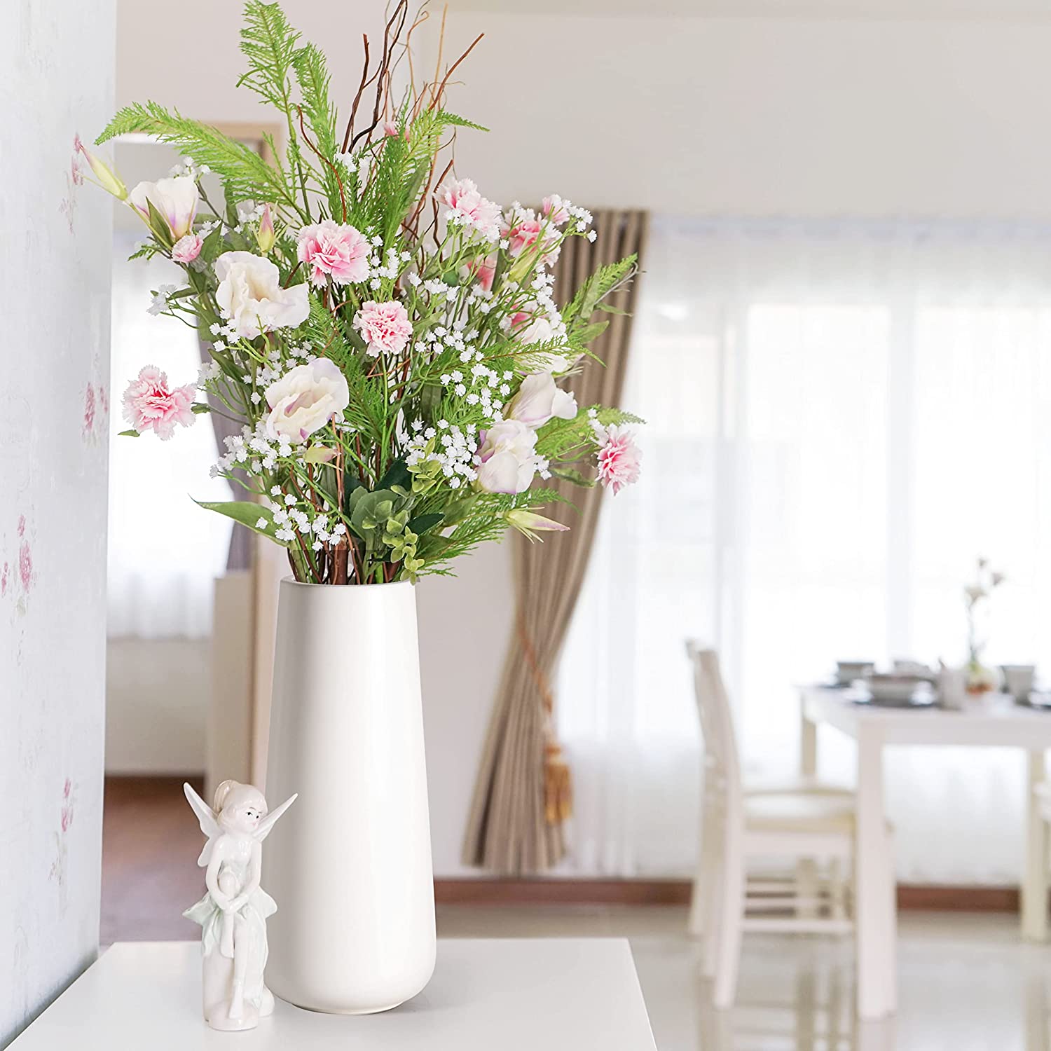 Matorino -Ceramic Flower Vase, Minimalist Design for Home Décor, Fireplace, Bedroom, Kitchen, Living Room, Centerpieces, Office Desk.