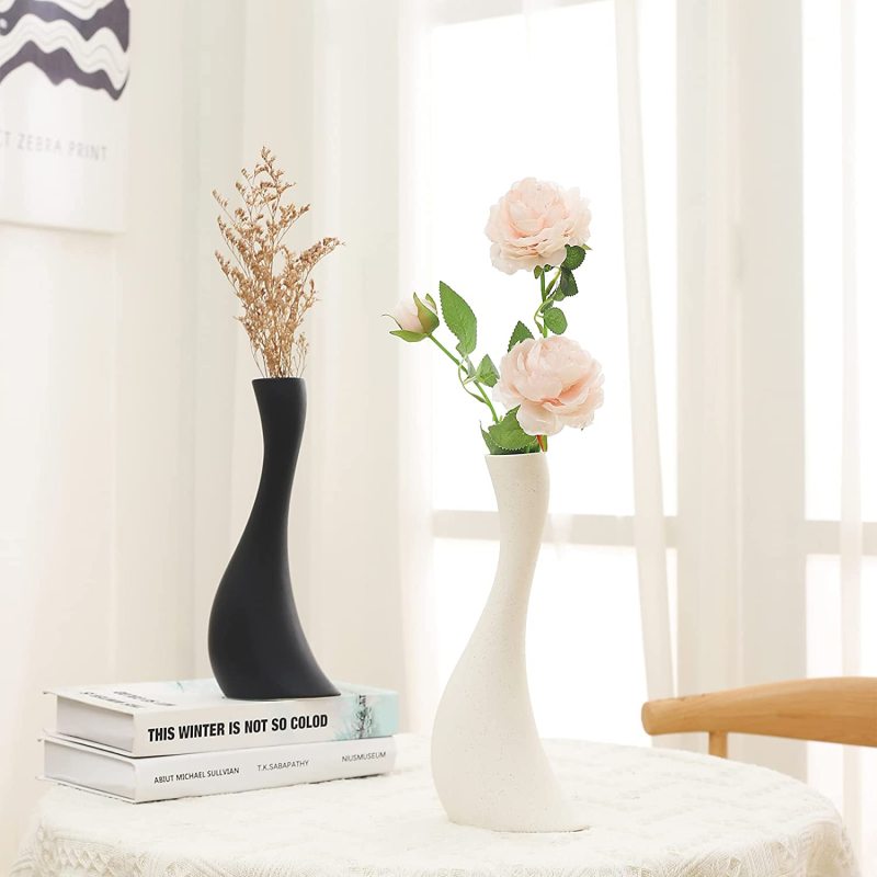 Matorino -Ceramic Vase - Flower Vase Minimalism Style for Modern Table Shelf Home Decor, Fit for Fireplace Bedroom Kitchen Living Room Centerpieces Office Desk.