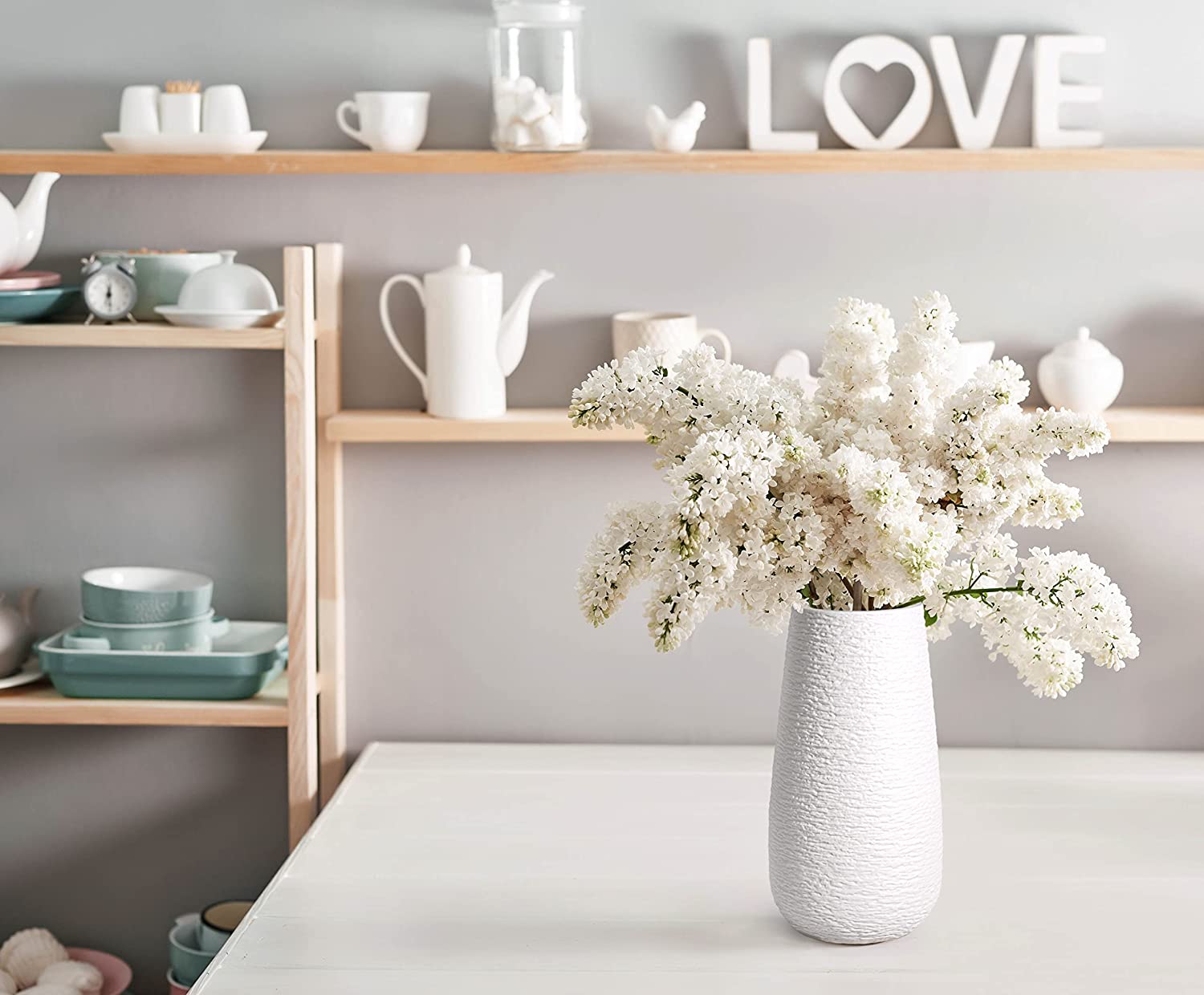 Matorino -Ceramic Vase for Home Decor, Modern Textured Decorative Flower Vase for Living Room, Kitchen, Office, Table, Wedding Decor.