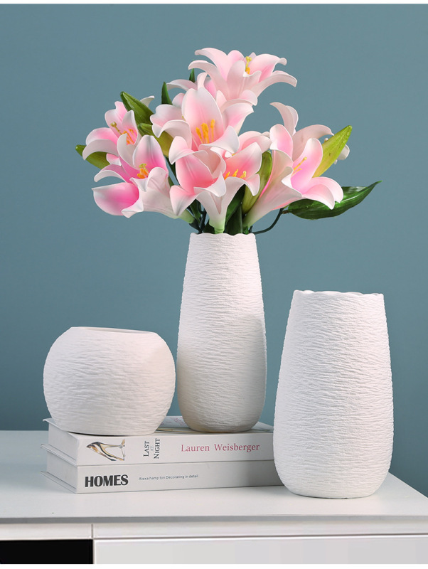 Matorino -Ceramic Vase for Home Decor, Modern Textured Decorative Flower Vase for Living Room, Kitchen, Office, Table, Wedding Decor.