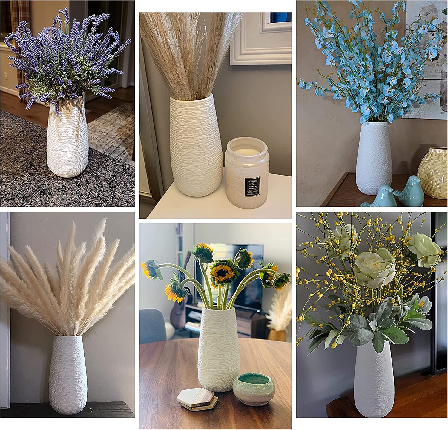 Matorino -Ceramic Vase for Home Decor, Modern Textured Decorative Flower Vase for Living Room, Kitchen, Office, Table, Wedding Decor.