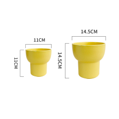 Matorino -Ceramic Plant Pots None Tray, Modern Decorative Gardening Pot with Drainage for All House Plants, a Set of 4, White and 4.7 Inch, for Flowers, Herbs, African Violets, Succulents, Aloe, Ivy.