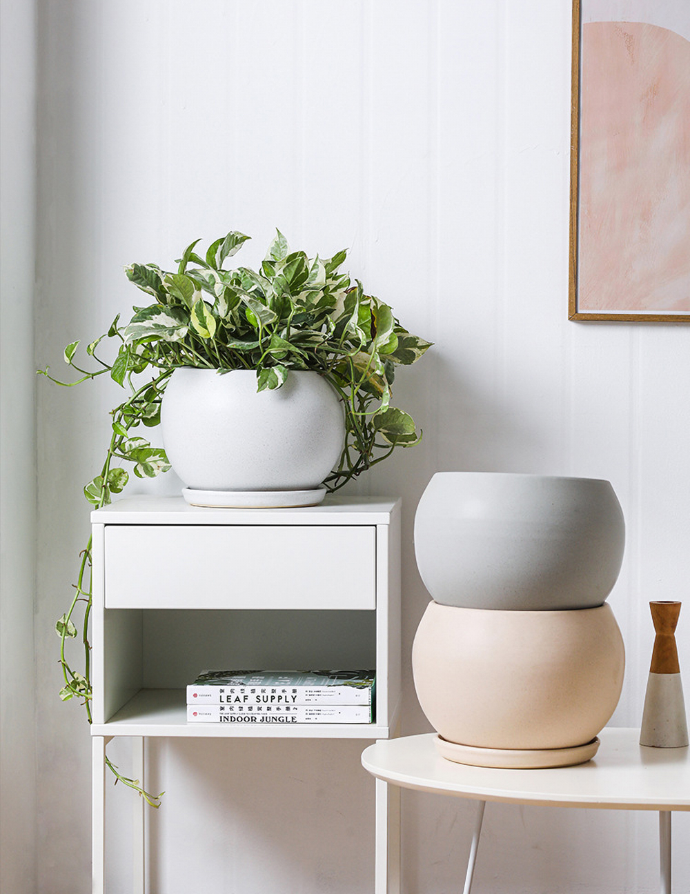 Matorino -8 Inch Flower Pots Outdoor Garden Planters, Indoor Plant Pots with Drainage Holes.