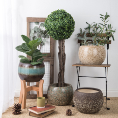 Matorino -8 Inch Flower Pots Outdoor Garden Planters, Indoor Plant Pots with Drainage Holes.